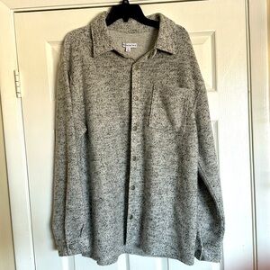 And Now This gray button down XL sweater with front pocket
